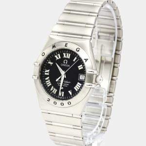 Omega Black Stainless Steel Constellation 2000 Year Limited Automatic 1504.50 Men's Wristwatch 35 MM