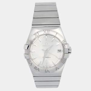 Omega Silver Stainless Steel Constellation 396.2010 Men's Wristwatch 35 mm