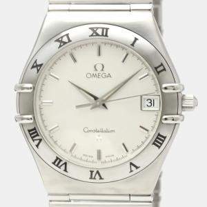 Omega Silver Stainless Steel Constellation Quartz 1512.30 Men's Wristwatch 33 mm