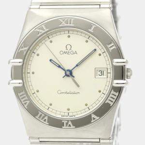 Omega Silver Stainless Steel Constellation Quartz 396.1070 Men's Wristwatch 33 mm