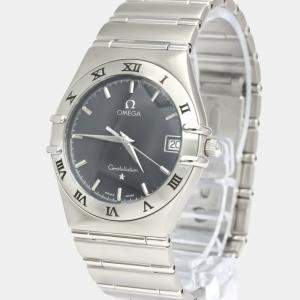 Omega Grey Stainless Steel Constellation 1512.40 Quartz Men's Wristwatch 33 mm