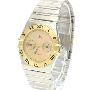 Omega Gold Stainless Steel Constellation 396.1070 Quartz Men's Wristwatch 33 mm