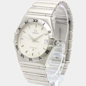 Omega Silver Stainless Steel Constellation 1512.30 Quartz Men's Wristwatch 33 mm