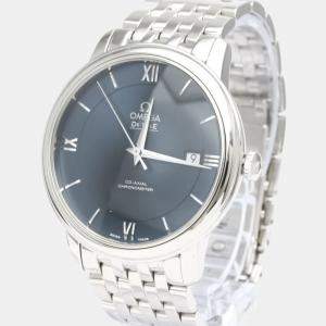 Omega Blue Stainless Steel De Ville Prestige 424.10.40.20.03.001 Automatic Men's Wristwatch 40 mm