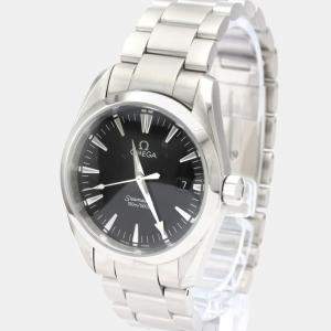 Omega Black Stainless Steel Seamaster Aqua Terra 2518.50 Automatic Men's Wristwatch 36 mm