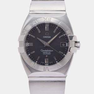 Omega Black Stainless Steel Constellation 1531.51 Men's Wristwatch 37 mm