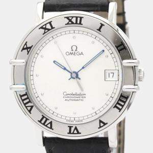 Omega Silver Stainless Steel Constellation 368.1075 Quartz Men's Wristwatch 36 mm