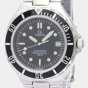 Omega Black Stainless Steel Seamaster Professional 396.1052 Men's Wristwatch 36 mm