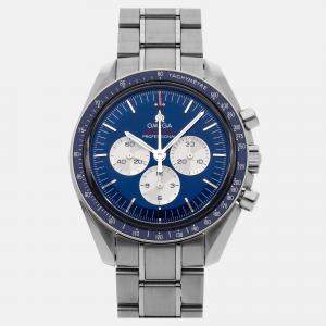 Omega Blue Stainless Steel Speedmaster  522.30.42.30.03.001 Manual Winding Men's Wristwatch 42 mm
