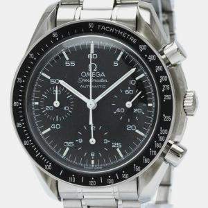 Omega Black Stainless Steel Speedmaster 3510.50 Automatic Men's Wristwatch 39 mm