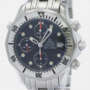 Omega Blue Stainless Steel Seamaster Professional 2598.80 Automatic Men's Wristwatch 42 mm