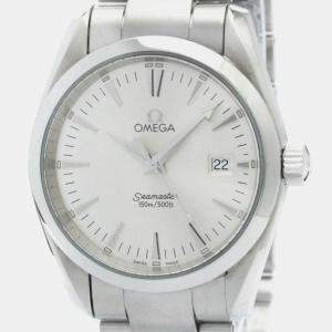 Omega Silver Stainless Steel Seamaster Aqua Terra 2518.30 Quartz Men's Wristwatch 36 mm