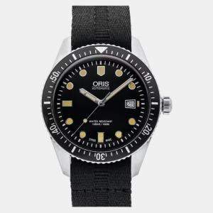 Oris Black Stainless Steel Divers Sixty-Five 01 733 7720 4054-07 5 21 26FC Automatic Men's Wristwatch 42 mm