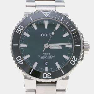 Pre Owned Oris Aquis 733 7730 4157 Automatic Stainless Steel Men's Wristwatch 43mm