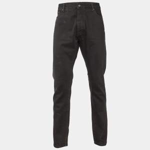 Palm Angels Black Logo Print Denim Slim Fit Jeans XL/Waist 38"