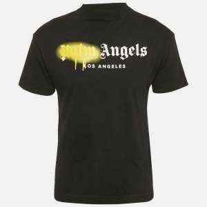 Palm Angels Black Sprayed Logo Jersey T-Shirt XXS