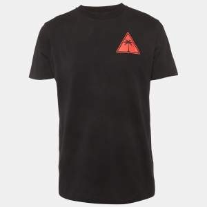 Pre Owned تي شيرت بالم أنجيلز جيرسي أسود بطبعة برقبة دائرية مقاس متوسط (ميديم)