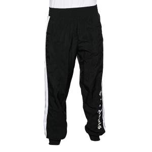 Palm Angels Black Logo Printed Synthetic Joggers L