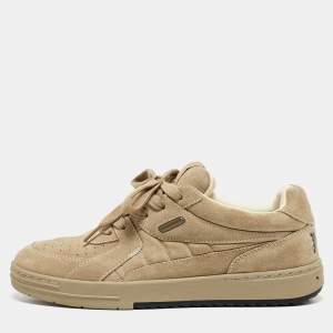 Palm Angels Olive Green Suede Lace Up Sneakers Size 43