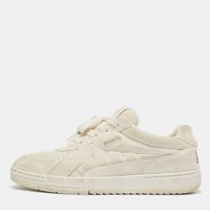 Palm Angels Off White Suede Lace Up Sneakers Size 42