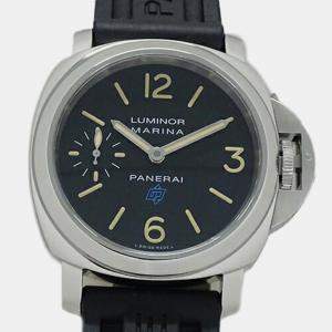 Panerai Black Stainless Steel Luminor Marina PAM00631 Manual Winding Men's Wristwatch 44 mm