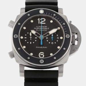 Panerai Black Titanium Submersible PAM00615 Automatic Men's Wristwatch 47 mm