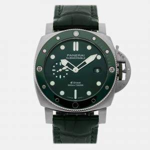 Panerai Submersible Quarantaquattro Esteel Verde Smeraldo PAM 1287 Automatic Men's Wristwatch 44MM