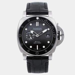 Panerai Black Stainless Steel Submersible PAM01288 Automatic Men's Wristwatch 44mm