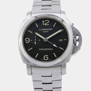 Panerai Black Stainless Steel Luminor PAM00329 Automatic Men's Wristwatch 44 mm