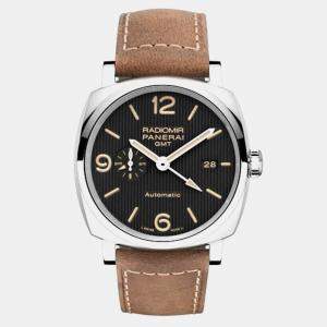 Panerai Black Stainless Steel Radiomir PAM00657 Automatic Men's Wristwatch 45 mm