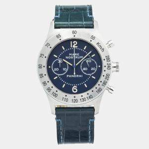 Panerai Mare Nostrum PAM00716 Blue Dial Stainless Steel  Manual Winding Men's Wristwatch 42 mm