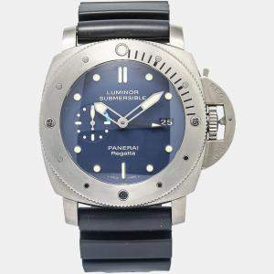 Panerai Luminor Submersible PAM00371 Automatic Blue Titanium Men's Wristwatch 47mm