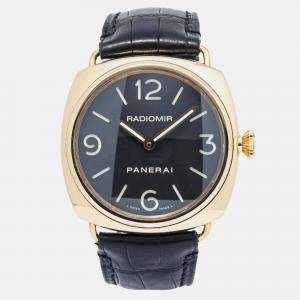 Panerai Radiomir PAM00231 Manual Winding Black 18K Rose Gold Men's Wristwatch 45 mm