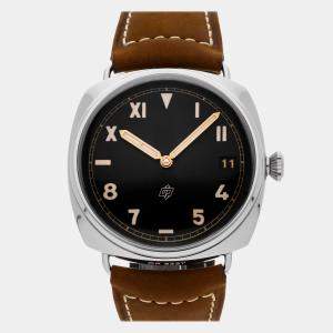 Pre-Owned Panerai Radiomir California Date PAM 424 DATE Manual Winding Black Stainless Steel Men's Wristwatch 47 mm