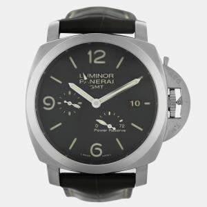 Pre Owned Panerai Luminor PAM00347 Automatic Black Stainless Steel Men's Wristwatch 45 mm