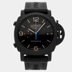 Pre Owned Pre-Owned Panerai Luminor 3 Days Chronograph Flyback PAM 580 Automatic Men's Watch 44 mm
