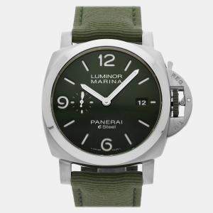 مملوكة مسبقًا Pre-Owned Panerai Luminor Marina Verde Smeraldo eSteel PAM 1356