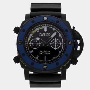 Pre Owned Panerai Submersible PAM01563 Blue Carbotech Automatic Men's Watches 42mm