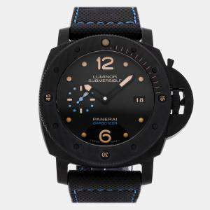 Pre Owned Panerai Luminor GMT PAM01441 Black Ceramic Automatic Men's Watches 44mm