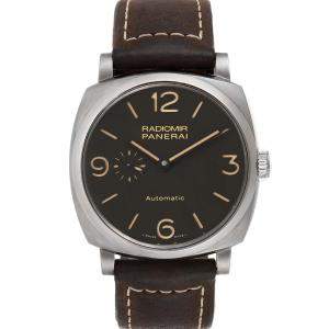 Panerai Brown Titanium Radiomir 3 Days PAM00619 Men's Wristwatch 45 MM