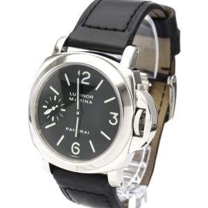 Panerai Black Stainless Steel Luminor Marina PAM00001 Men's Wristwatch 44 MM