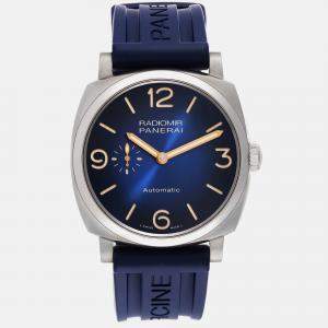 Panerai Blue Titanium Radiomir PAM01078 Automatic Men's Wristwatch 45 mm