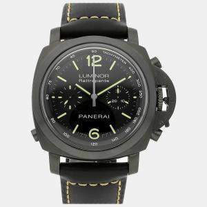 Panerai Black Stainless Steel Luminor PAM00357 Automatic Men's Wristwatch 44 mm