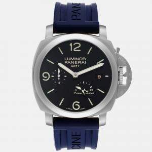 Panerai Black Stainless Steel Luminor PAM00321 Automatic Men's Wristwatch 44 mm