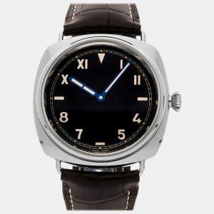 Panerai Black Stainless Steel Radiomir PAM00249 Manual Winding Men's Wristwatch 47 mm