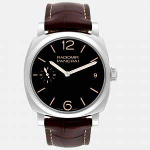 Panerai Black Stainless Steel Radiomir PAM00514 Manual Winding Men's Wristwatch 47 mm