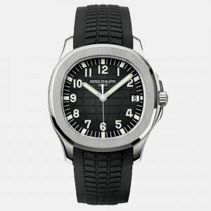 Pre Owned Patek Philippe Aquanaut 5167A Automatic Black Stainless Steel Men's Wristwatch 40 mm