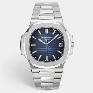 Patek Philippe Blue Stainless Steel 5711 Nautilus Men's Wristwatch 40 mm