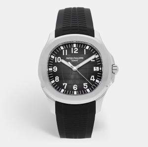 Patek Philippe Black Stainless Steel Rubber Aquanaut 5167A Men's Wristwatch 40 mm
