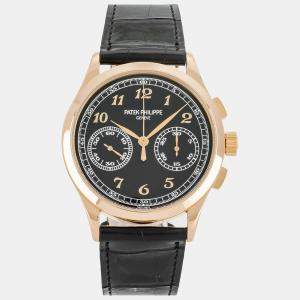 Patek Philippe Black 18k Rose Gold Complications 5170R-010 Manual Winding Men's Wristwatch 39 mm